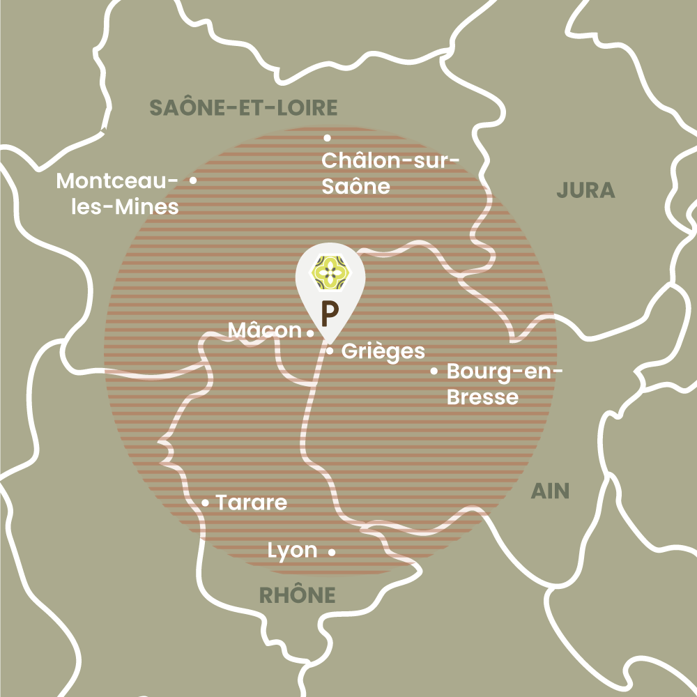 Zone d'intervention de Puget Carrelage : l'Ain, Mâcon et la Saône et Loire
