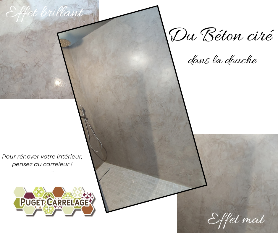 béton ciré dans la douche