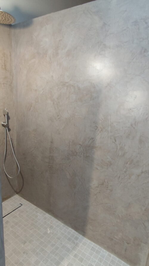 béton ciré effet mat - douche